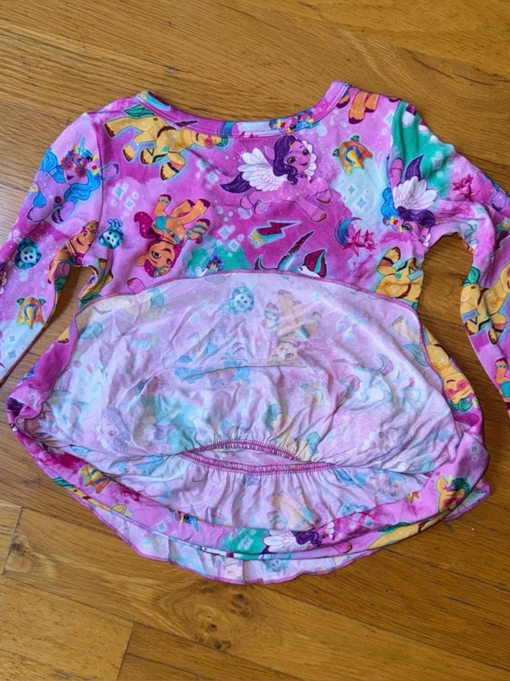Bums Roses x My Little Pony Ruffle Dress G5 Twirl Bamboo Long Sleeve Pink 2T - Picture 10 of 11